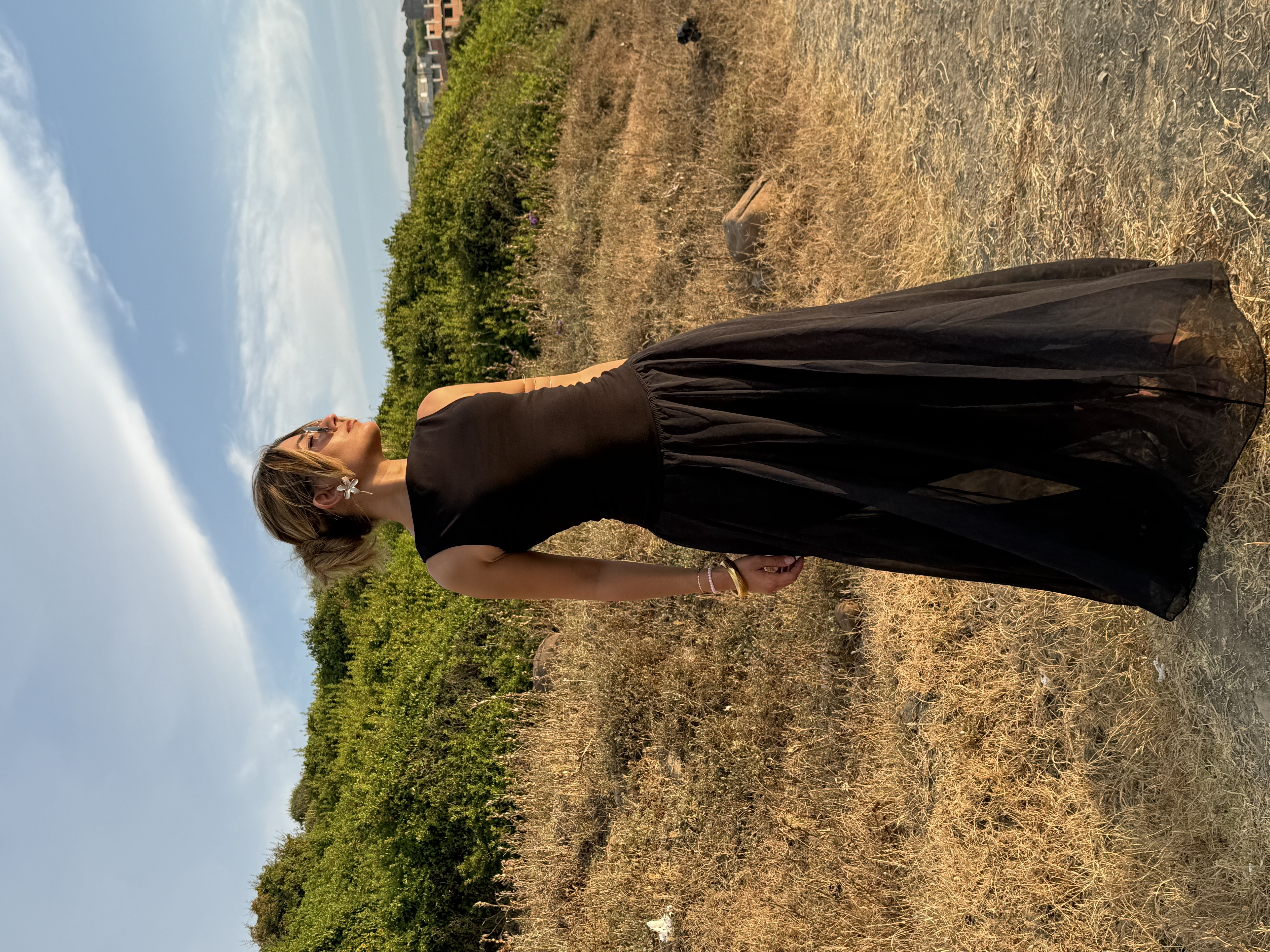 Black Floral Maxi Skirt